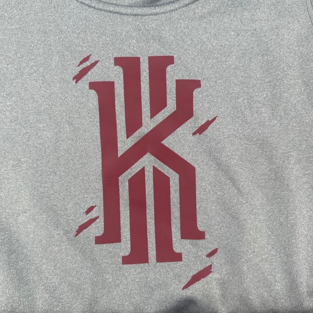 Nike Pullover Hoodie Kyrie Irving Graphic Two-Tone Gray Navy Mens L Kangaroo - Picture 2 of 13